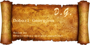 Dobozi Georgina névjegykártya